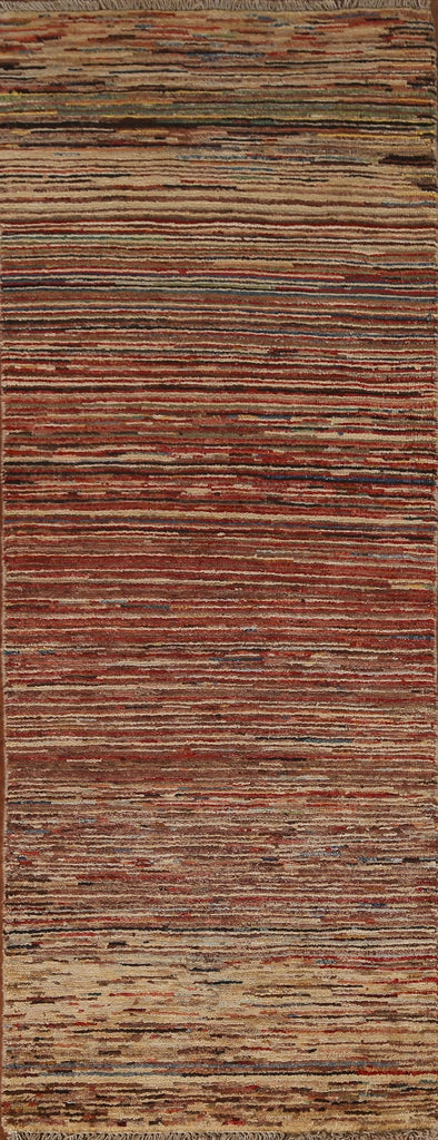 Stripe Gabbeh Kashkoli Runner Rug 2x6