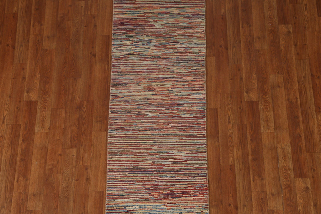 Striped Gabbeh Kashkoli Oriental Runner Rug 2x6