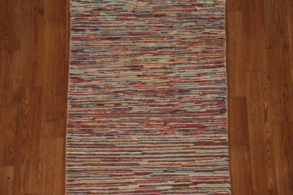 Striped Gabbeh Kashkoli Oriental Runner Rug 2x6