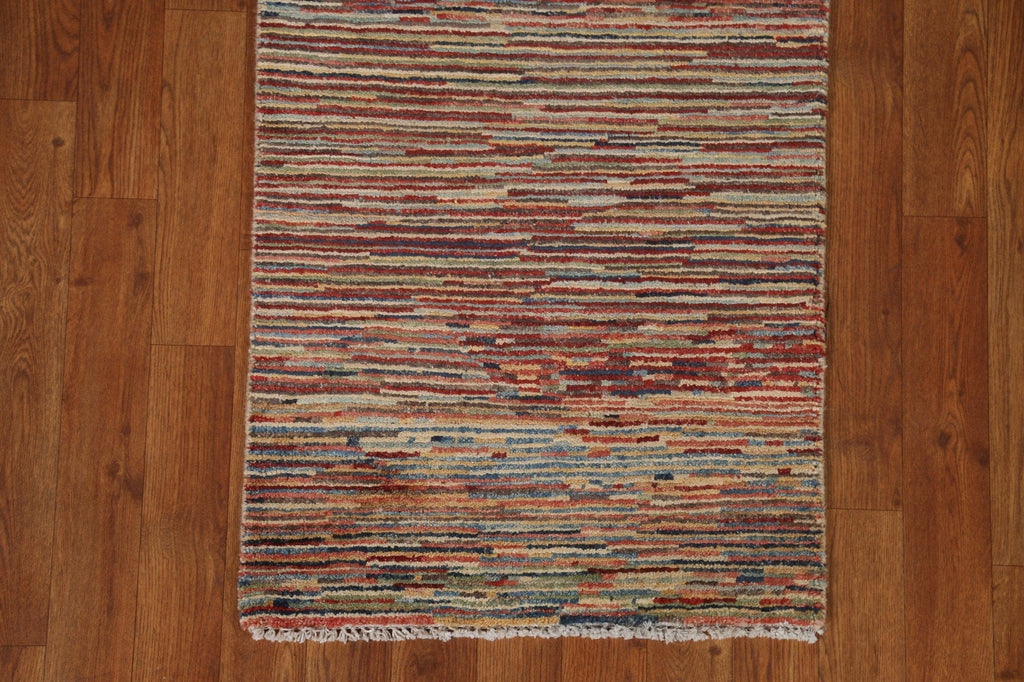 Striped Gabbeh Kashkoli Oriental Runner Rug 2x6