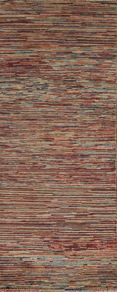 Striped Gabbeh Kashkoli Oriental Runner Rug 2x6