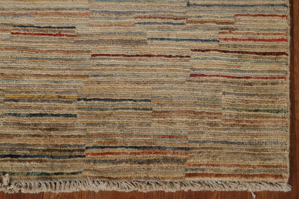 Wool Gabbeh Kashkoli Striped Runner Rug 2x6