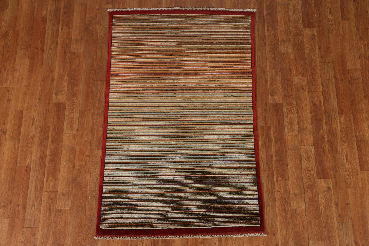 Striped Gabbeh Kashkoli Oriental Area Rug 3x5