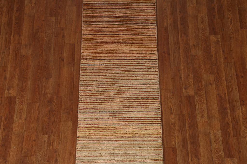 Striped Gabbeh Kashkoli Runner Rug 2x6