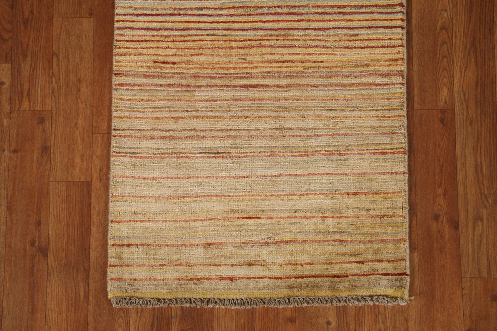 Striped Gabbeh Kashkoli Runner Rug 2x6