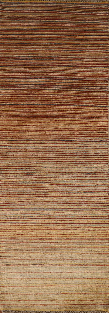 Striped Gabbeh Kashkoli Runner Rug 2x6