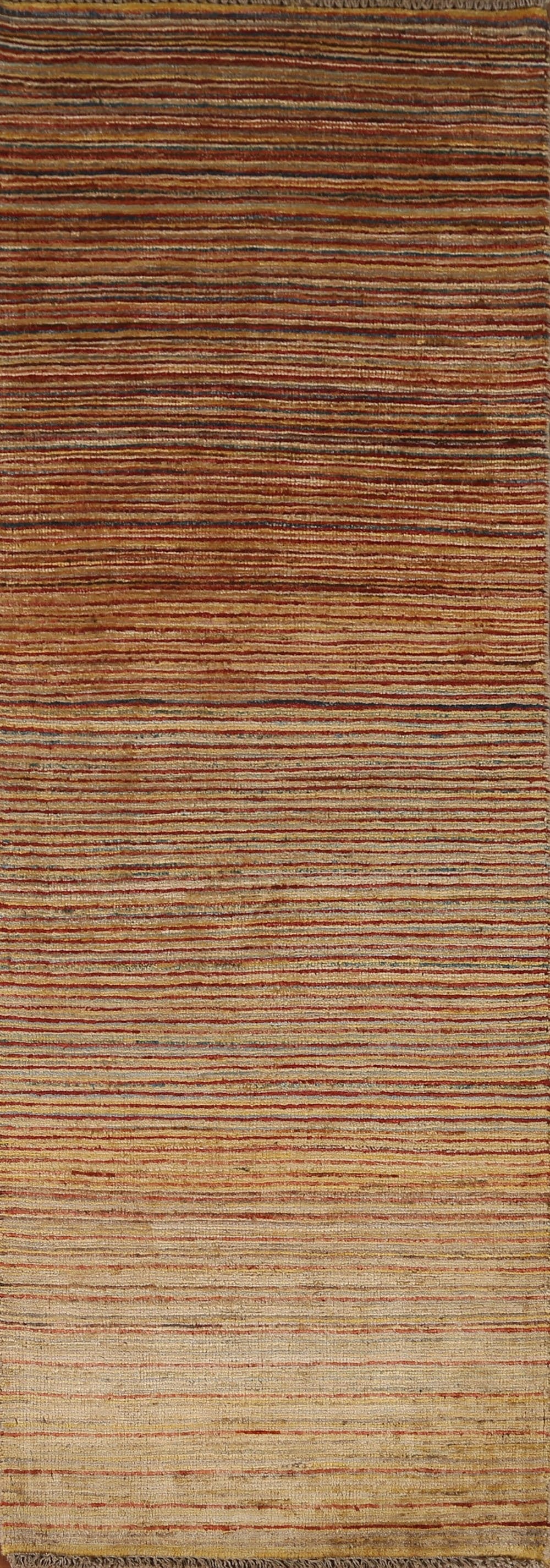 Striped Gabbeh Kashkoli Runner Rug 2x6