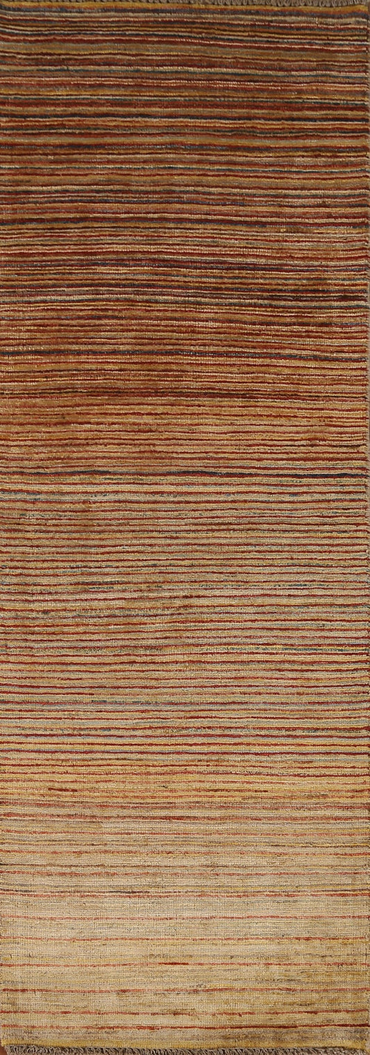 Striped Gabbeh Kashkoli Runner Rug 2x6