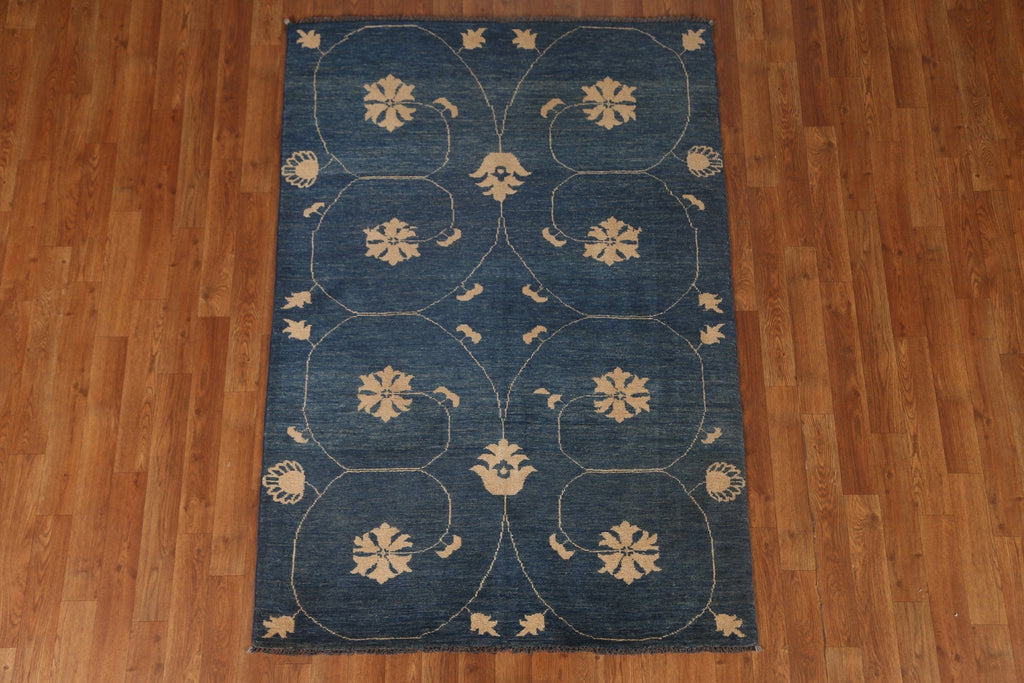 Navy Blue Gabbeh Kashkoli Oriental Area Rug 4x6