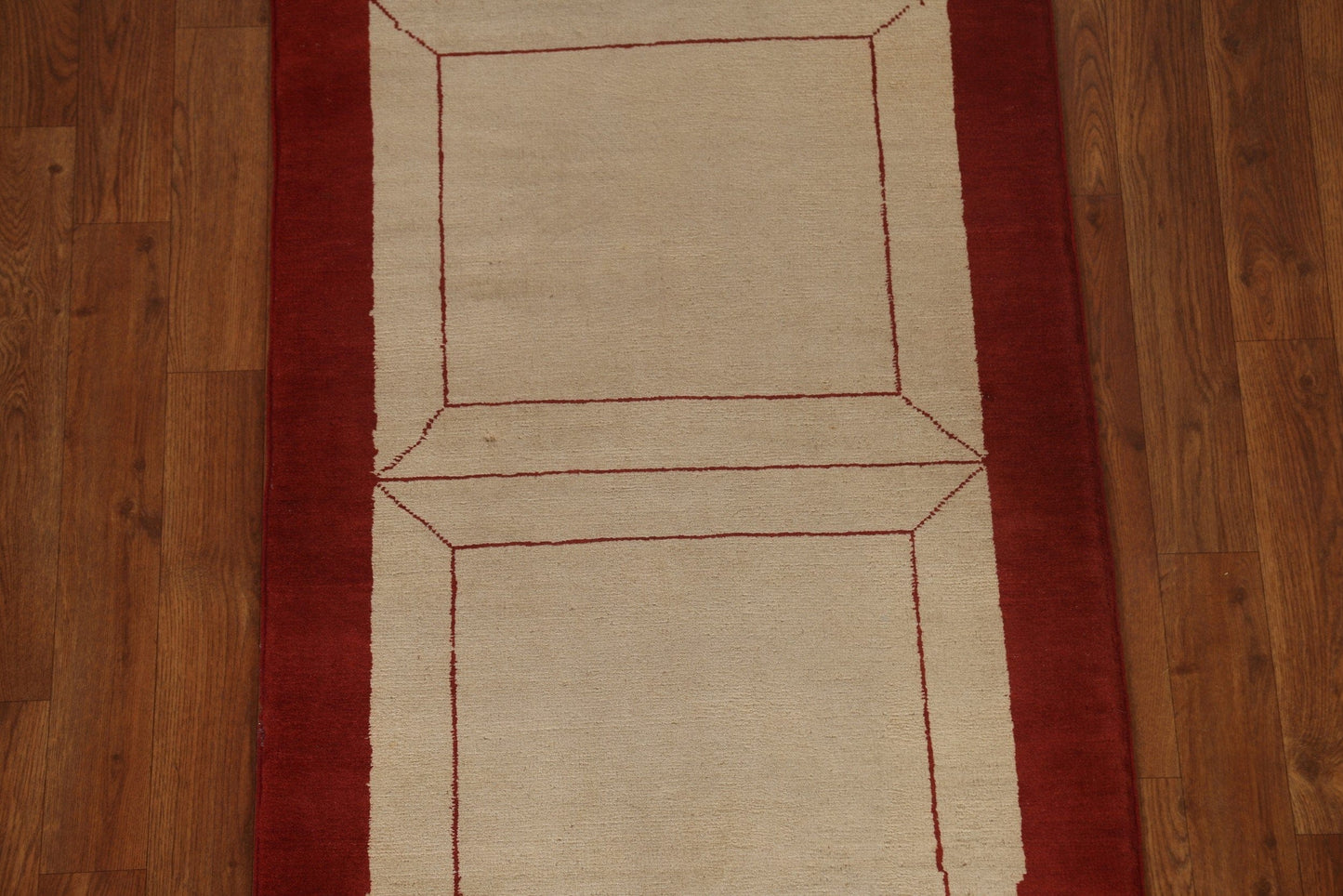 Geometric Gabbeh Kashkoli Wool Runner Rug 2x7