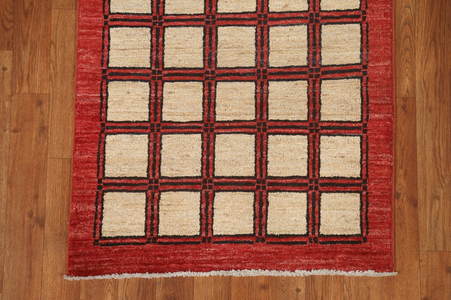 Checkered Gabbeh Kashkoli Runner Rug 2x5