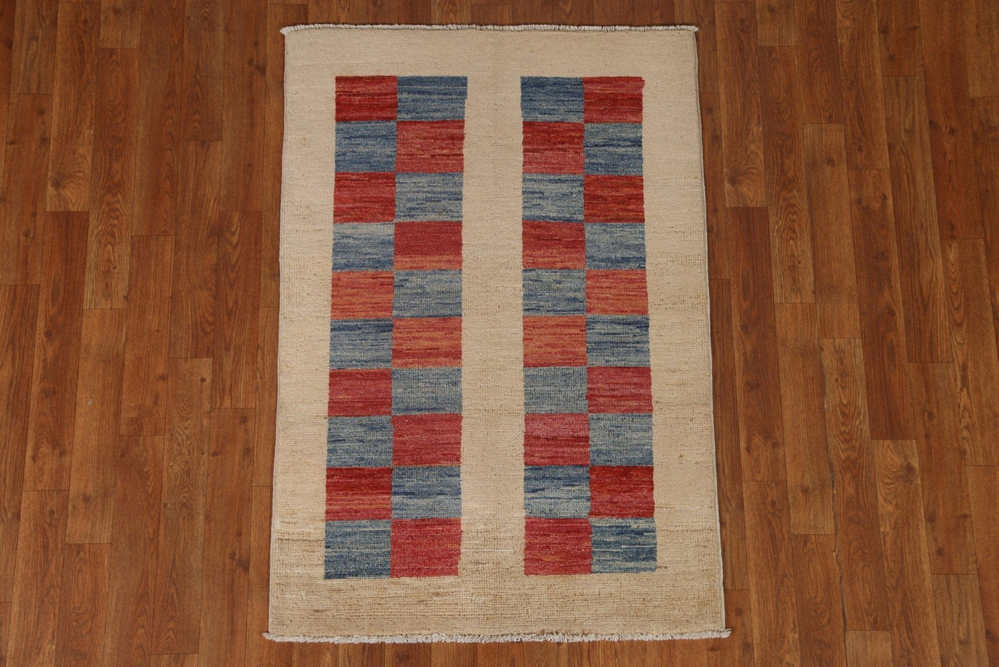 Geometric Gabbeh Kashkoli Modern Area Rug 3x4