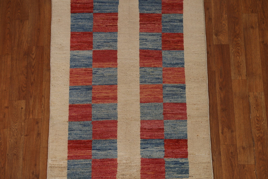 Geometric Gabbeh Kashkoli Modern Area Rug 3x4