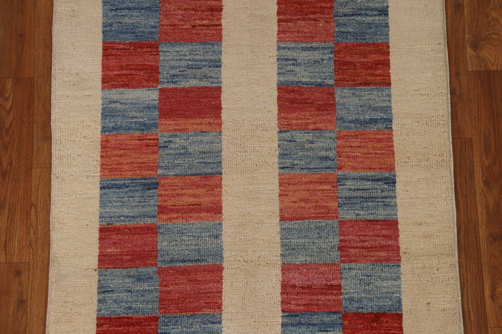 Geometric Gabbeh Kashkoli Modern Area Rug 3x4