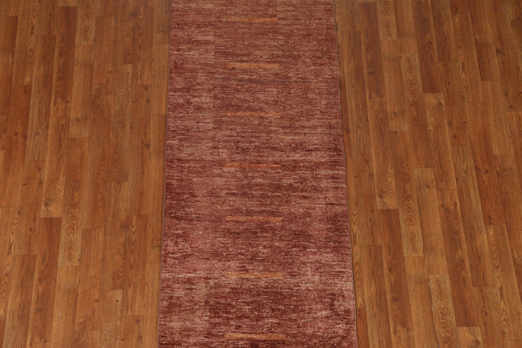 Copper Color Gabbeh Kashkoli Runner Rug 2x6