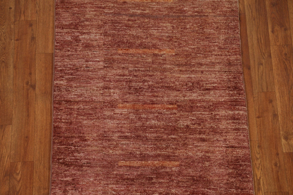 Copper Color Gabbeh Kashkoli Runner Rug 2x6