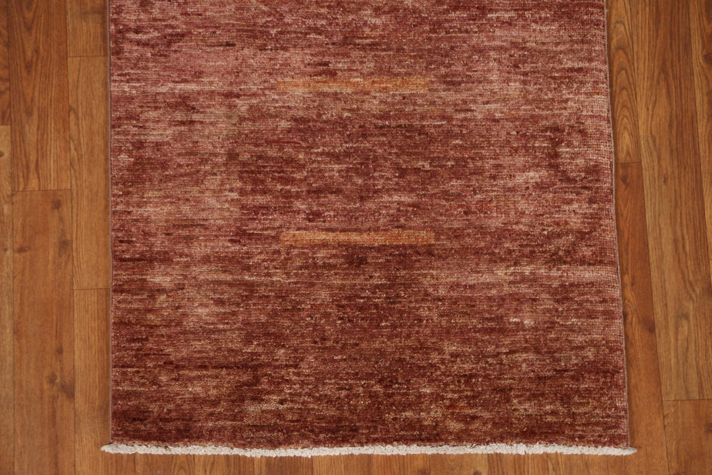 Copper Color Gabbeh Kashkoli Runner Rug 2x6