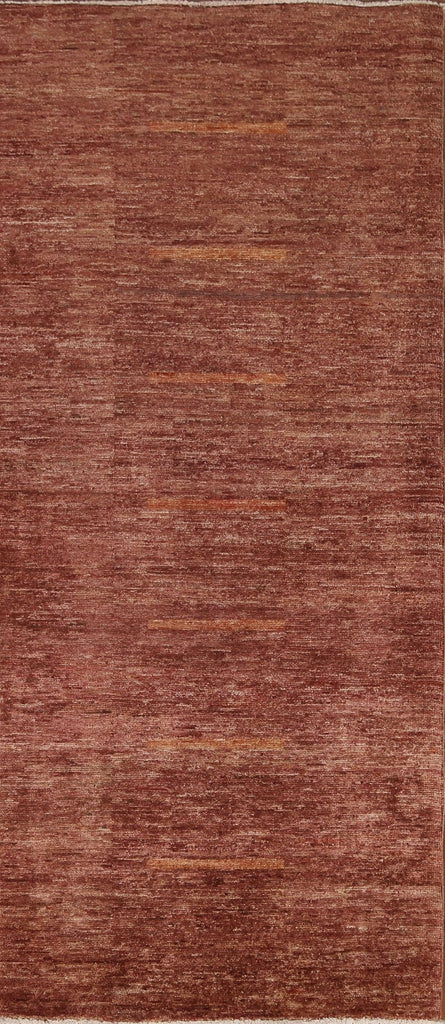 Copper Color Gabbeh Kashkoli Runner Rug 2x6