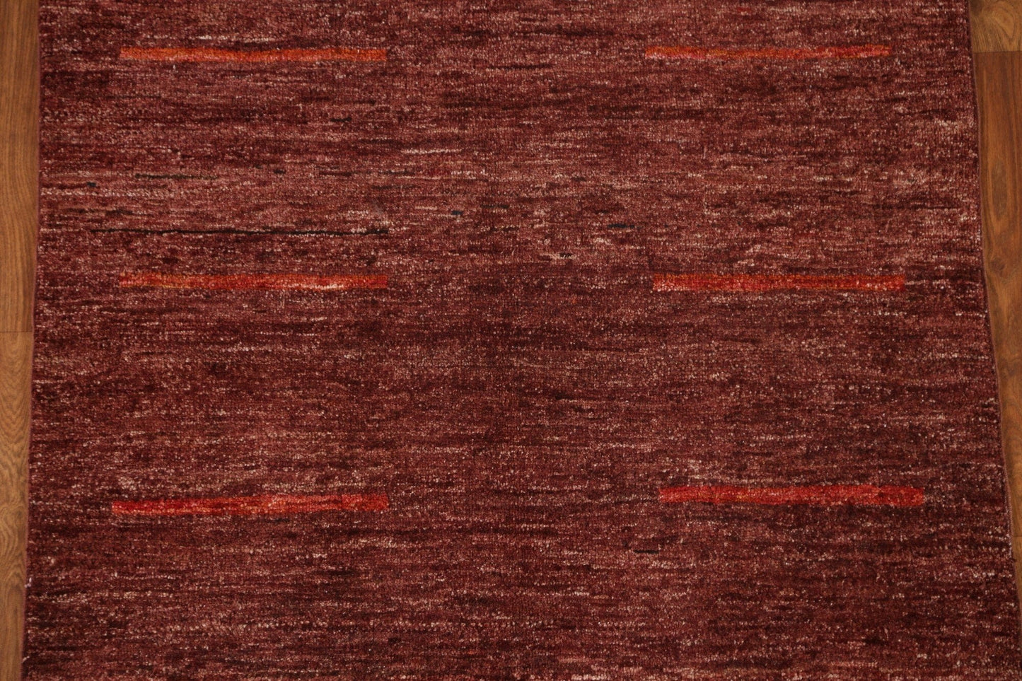 Copper Color Gabbeh Kashkoli Square Area Rug 3x3