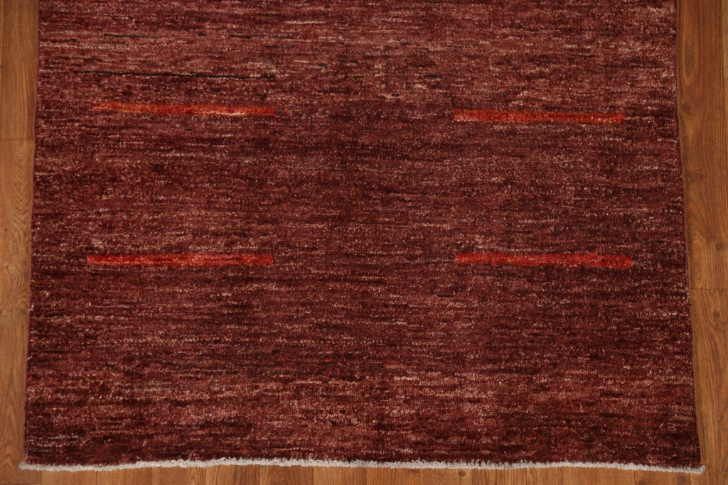 Copper Color Gabbeh Kashkoli Square Area Rug 3x3