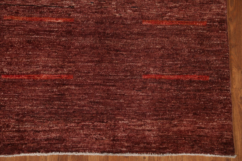 Copper Color Gabbeh Kashkoli Square Area Rug 3x3