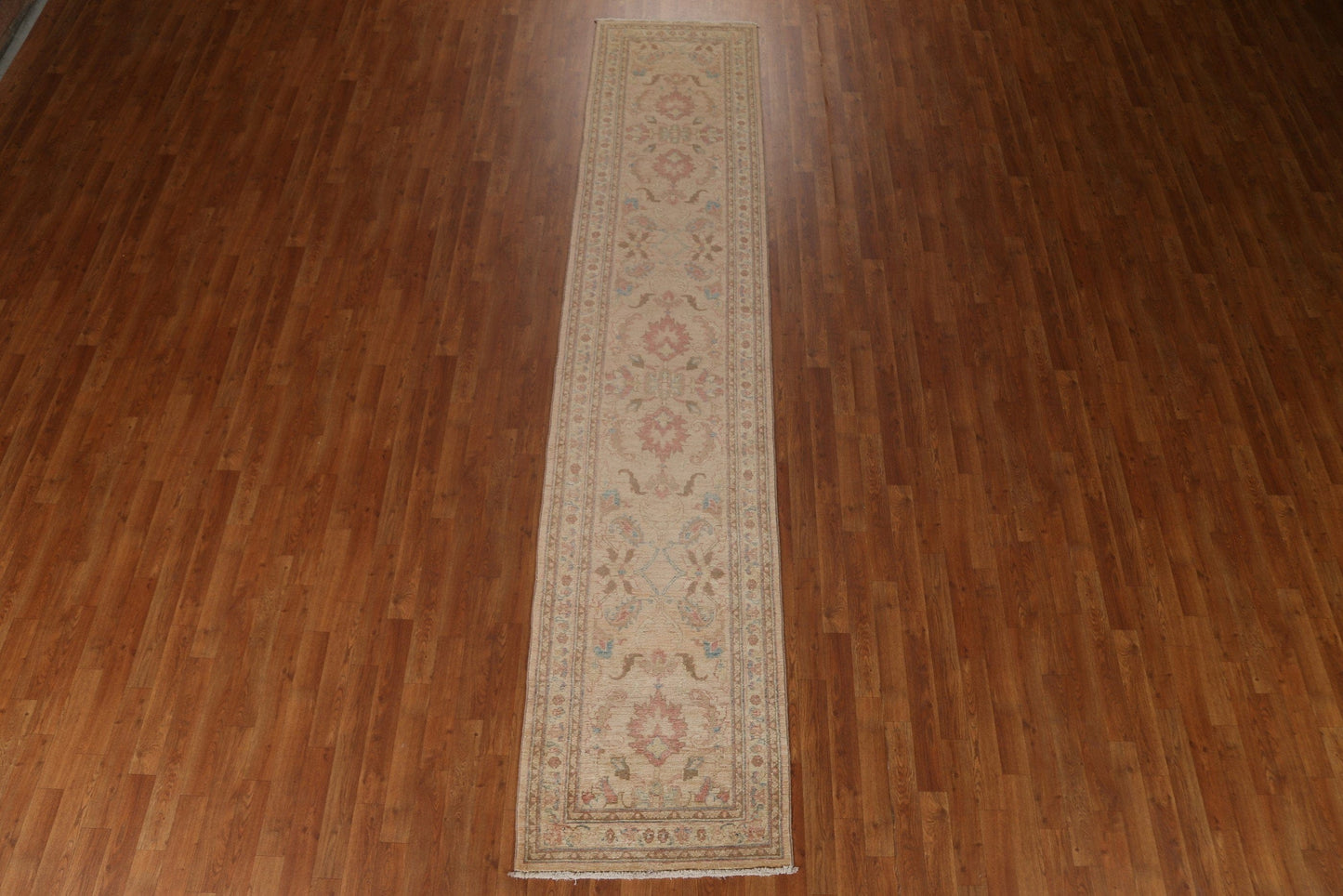 Floral Chobi-Peshawar Oriental Runner Rug 3x7