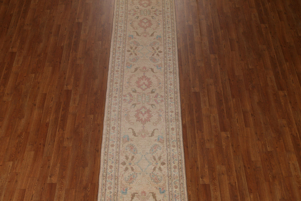 Floral Chobi-Peshawar Oriental Runner Rug 3x7