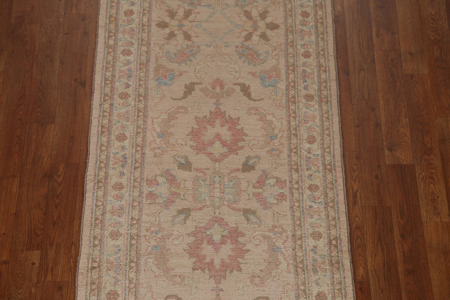 Floral Chobi-Peshawar Oriental Runner Rug 3x7