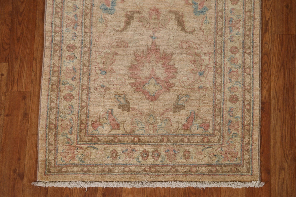 Floral Chobi-Peshawar Oriental Runner Rug 3x7