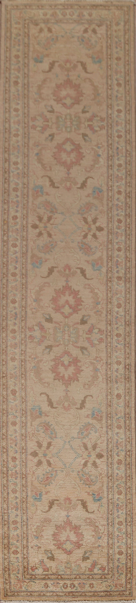 Floral Chobi-Peshawar Oriental Runner Rug 3x7