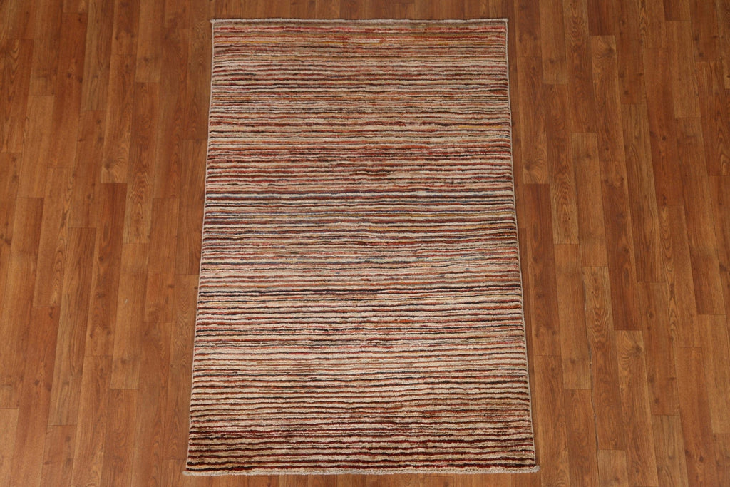 Striped Gabbeh Kashkoli Oriental Area Rug 3x5