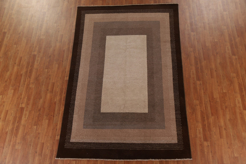 Gabbeh Kashkoli Modern Area Rug 6x10