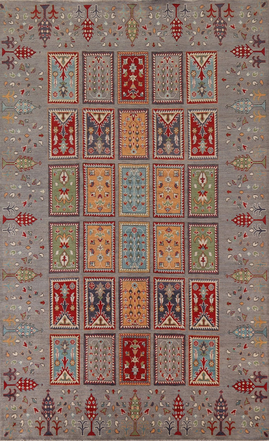 Hand-Knotted Wool Kazak Oriental Area Rug 7x10