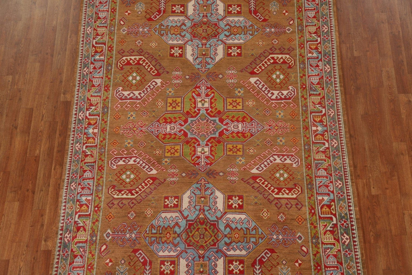 Geometric Kazak Oriental Area Rug 6x9