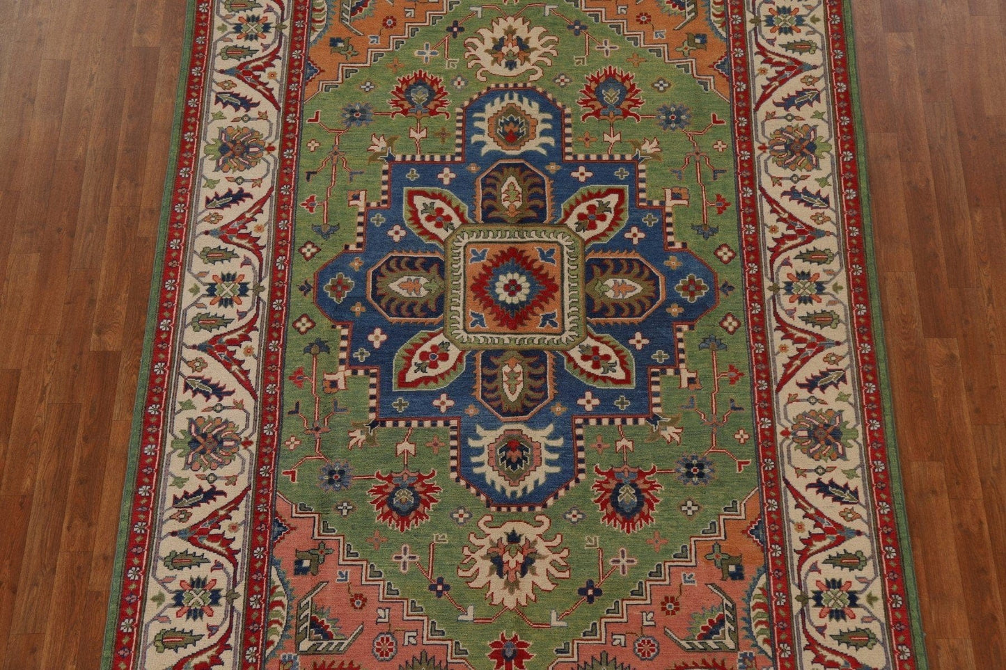 Green Kazak Oriental Area Rug 7x10