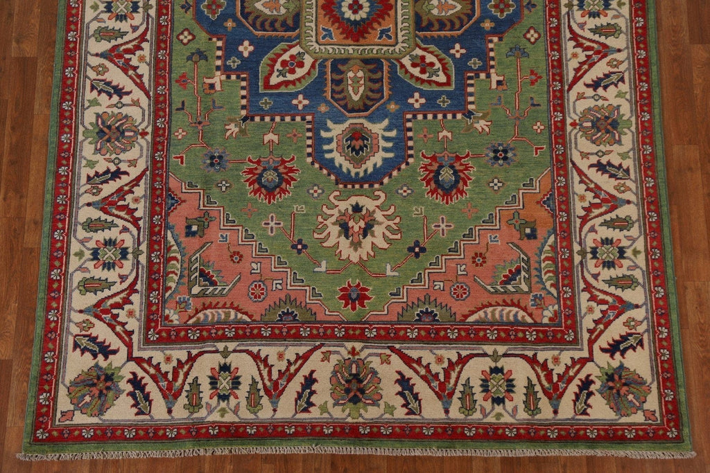 Green Kazak Oriental Area Rug 7x10