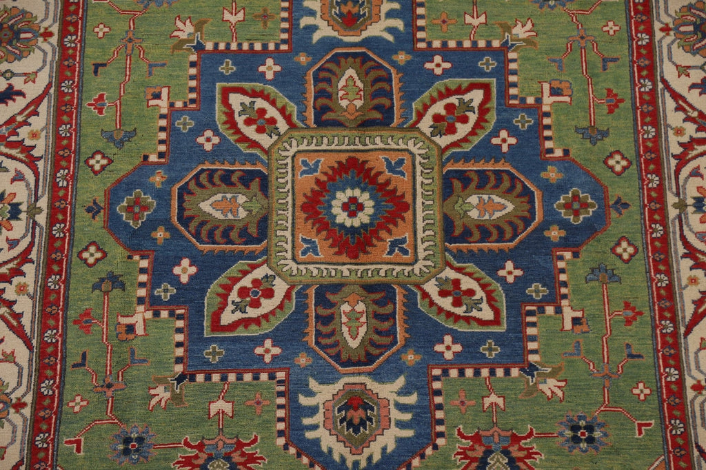 Green Kazak Oriental Area Rug 7x10