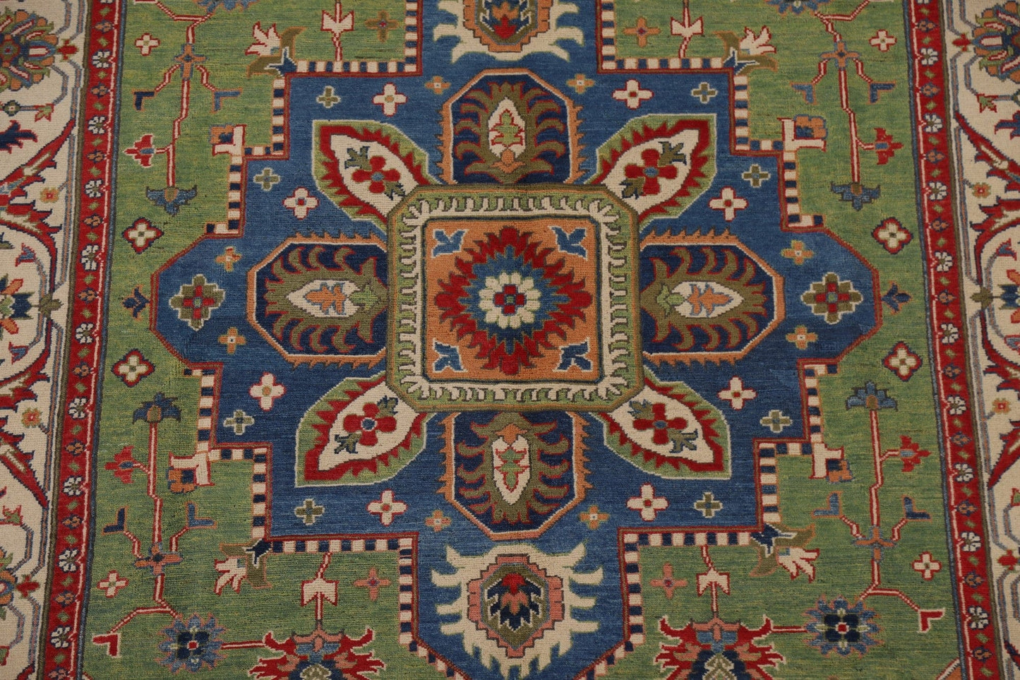 Green Kazak Oriental Area Rug 7x10