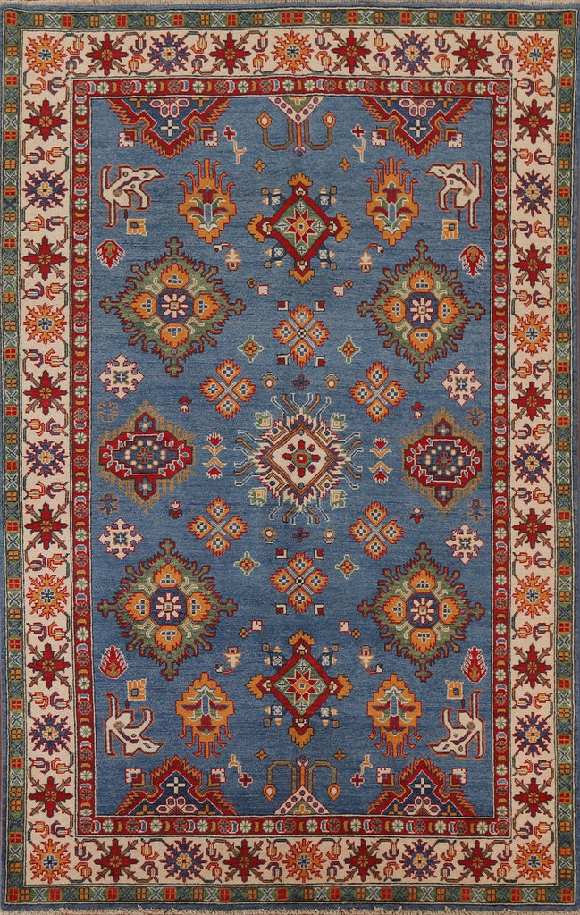 Blue Kazak Oriental Area Rug 6x9