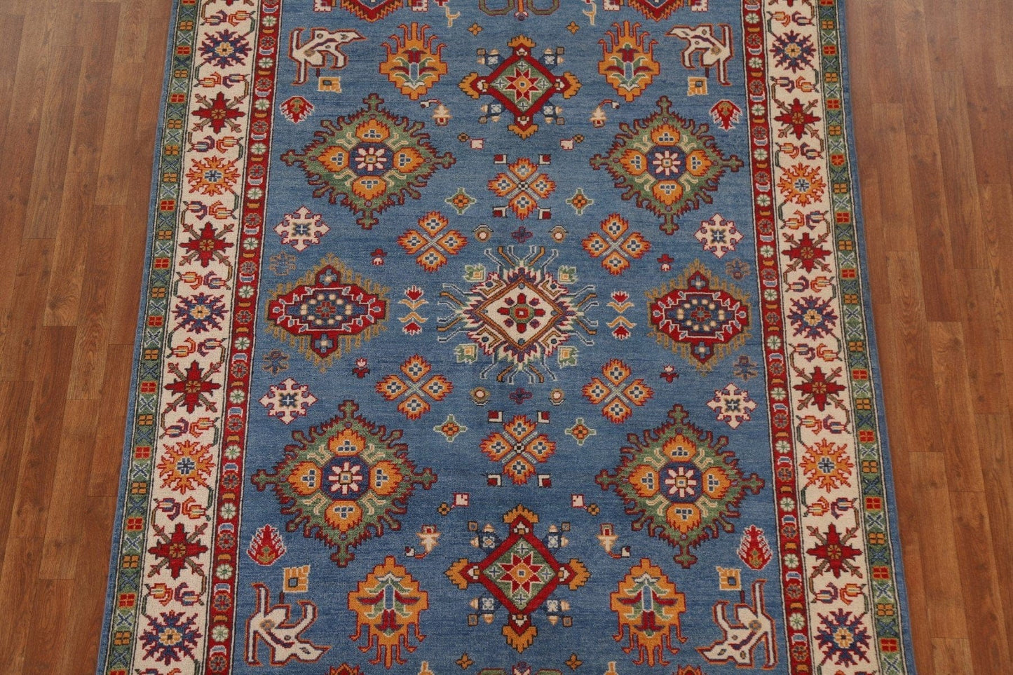 Blue Kazak Oriental Area Rug 6x9