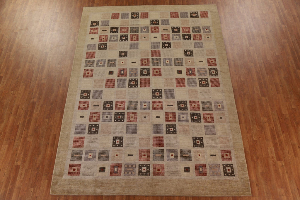 All-Over Gabbeh Kashkoli Oriental Area Rug 9x12