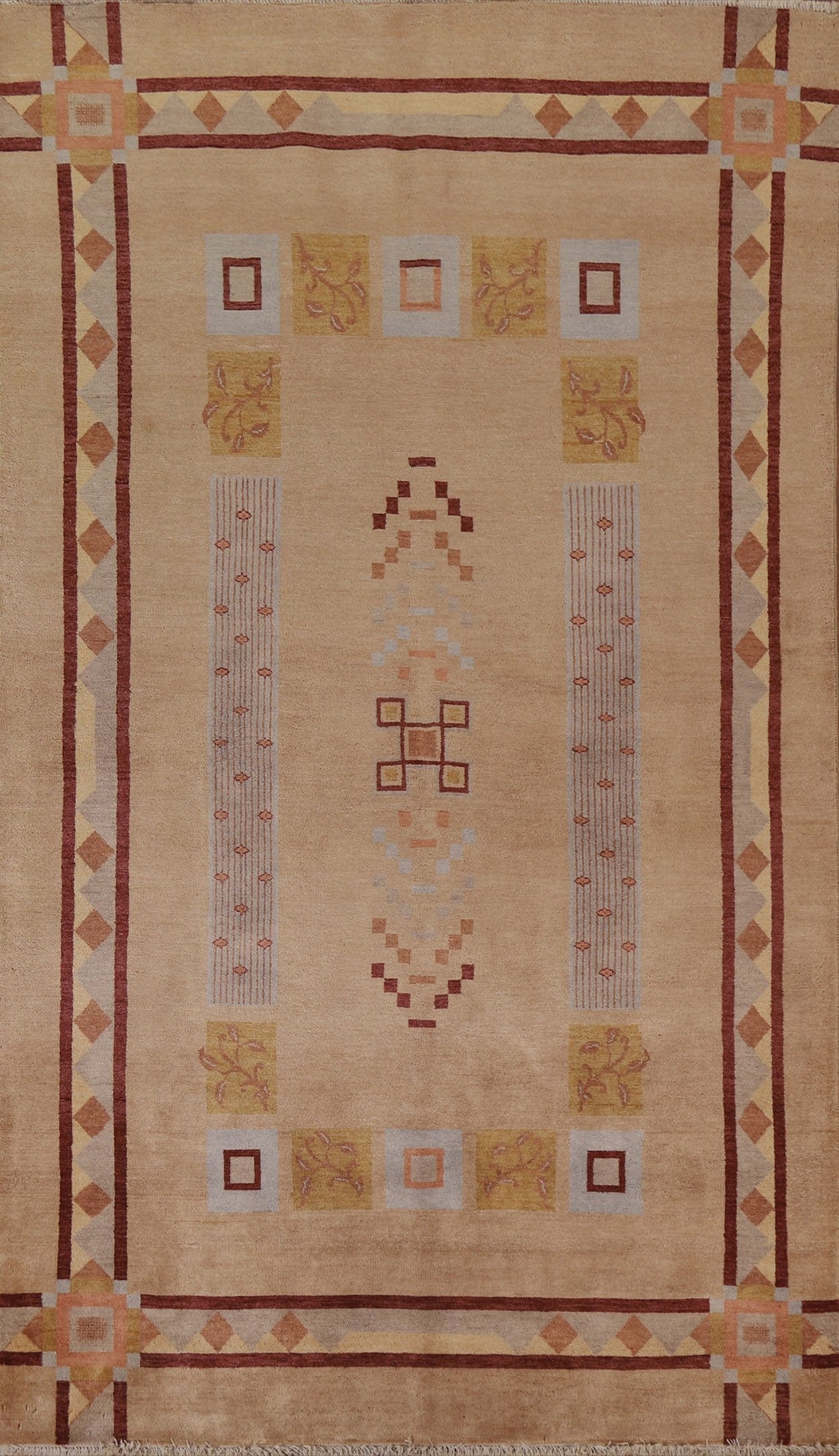 Handmade Gabbeh Kashkoli Oriental Area Rug 5x9