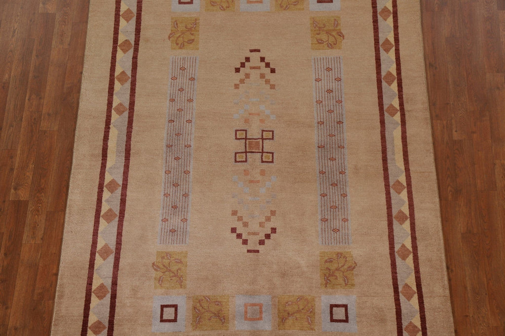 Handmade Gabbeh Kashkoli Oriental Area Rug 5x9