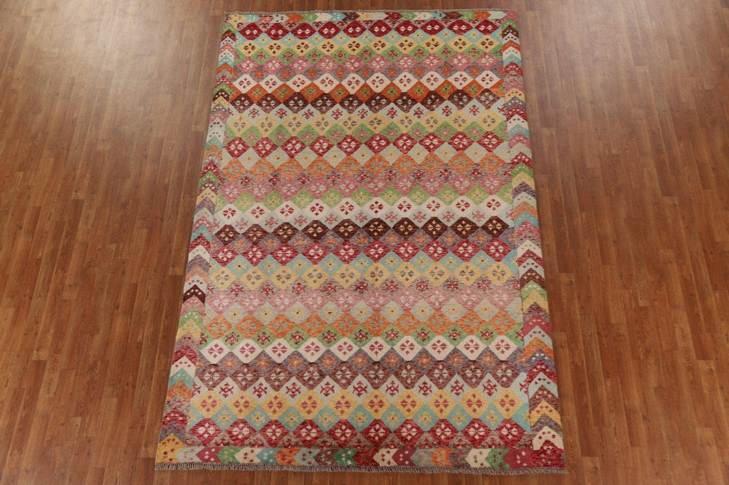 Geometric Oushak Oriental Area Rug 7x10