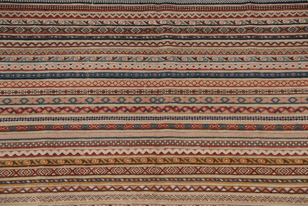 Striped Gabbeh Kashkoli Wool Area Rug 7x10