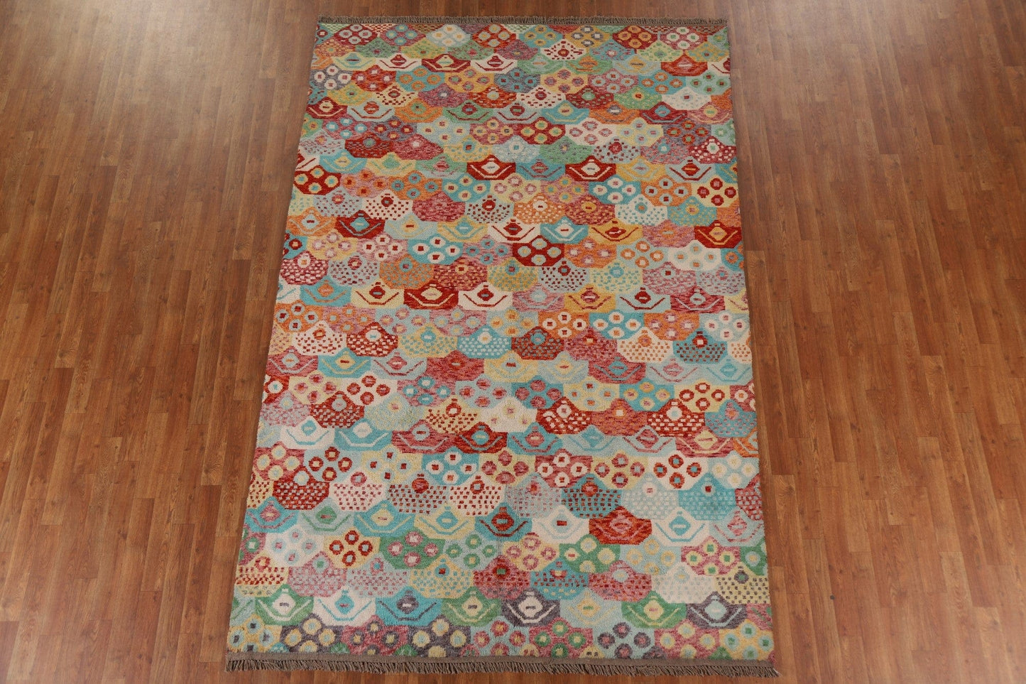 Geometric Oushak Oriental Area Rug 7x10