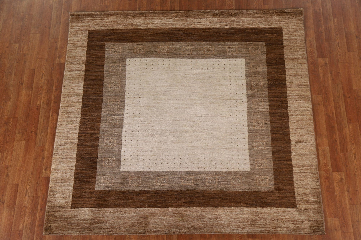 Geometric Gabbeh Kashkoli Square Area Rug 6x6