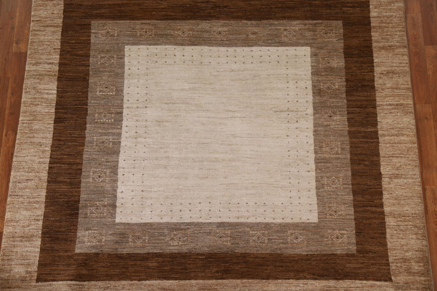 Geometric Gabbeh Kashkoli Square Area Rug 6x6