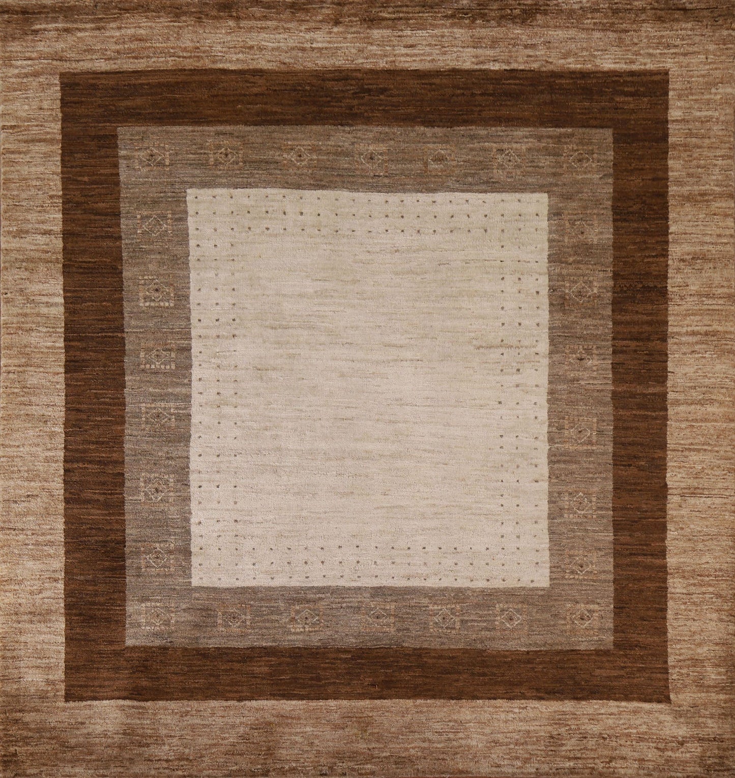 Geometric Gabbeh Kashkoli Square Area Rug 6x6