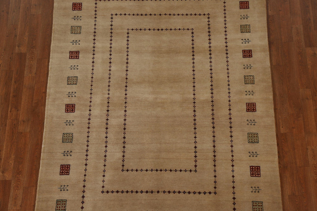 Handmade Gabbeh Kashkoli Oriental Area Rug 6x8